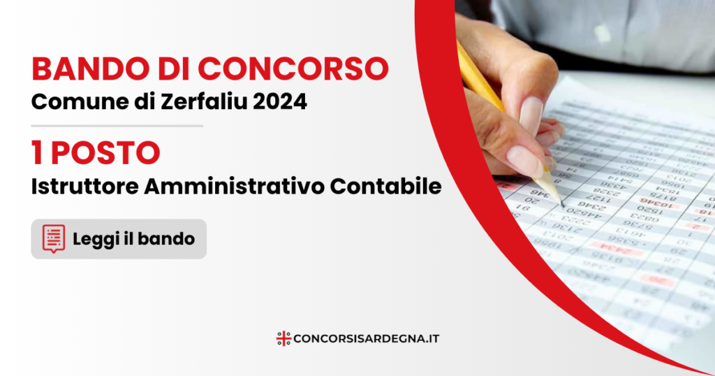 Concorso Comune di Zerfaliu 2024